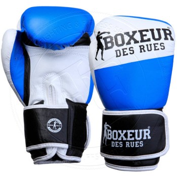Boxeur De Rues Premium Leather Boxing Gloves Blue 01